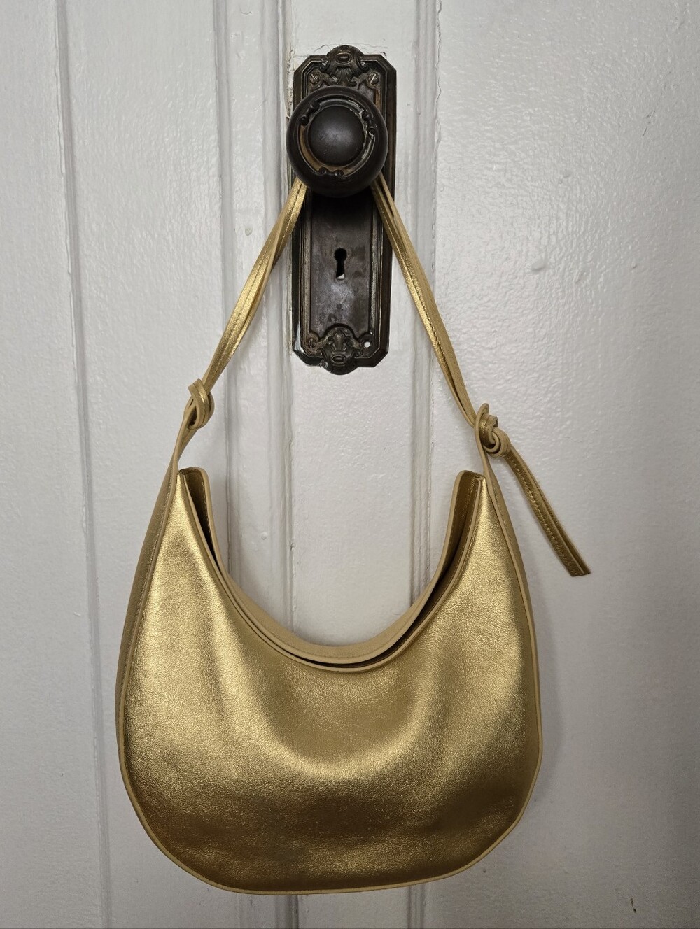 Reformation Rosetta Gold Shoulder Bag